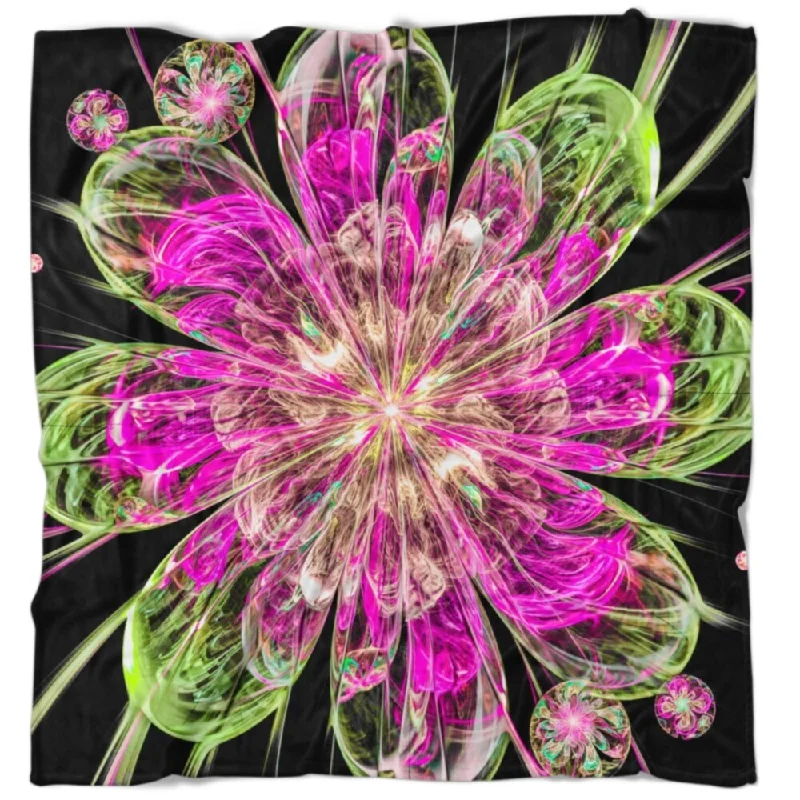 Wool blankets with natural warmth and insulationQueen - size blankets for standard - sized bedsDesignart 'Perfect Fractal Flower in Pink and Green' Floral Throw Blanket Wool blankets with natural warmth and insulationQueen - size blankets for standard - sized bedsDesignart 'Perfect Fractal Flower in Pink and Green' Floral Throw Blanket