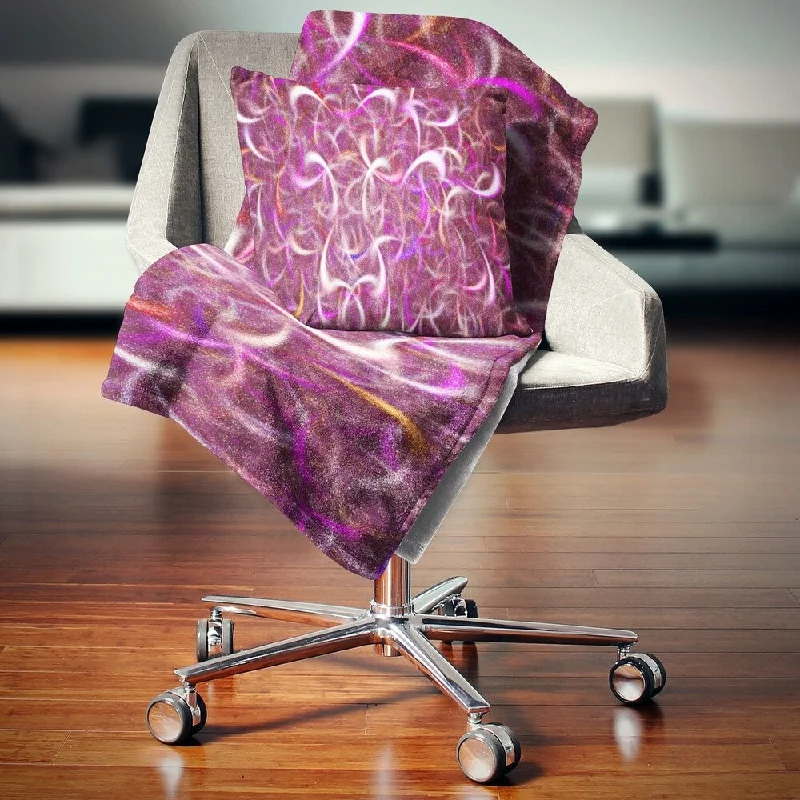 Rayon from bamboo blankets for a silky and breathable feelBamboo fiber blankets with natural antibacterial propertiesDesignart 'Pink Watercolor Fractal Pattern' Abstract Throw Blanket Rayon from bamboo blankets for a silky and breathable feelBamboo fiber blankets with natural antibacterial propertiesDesignart 'Pink Watercolor Fractal Pattern' Abstract Throw Blanket