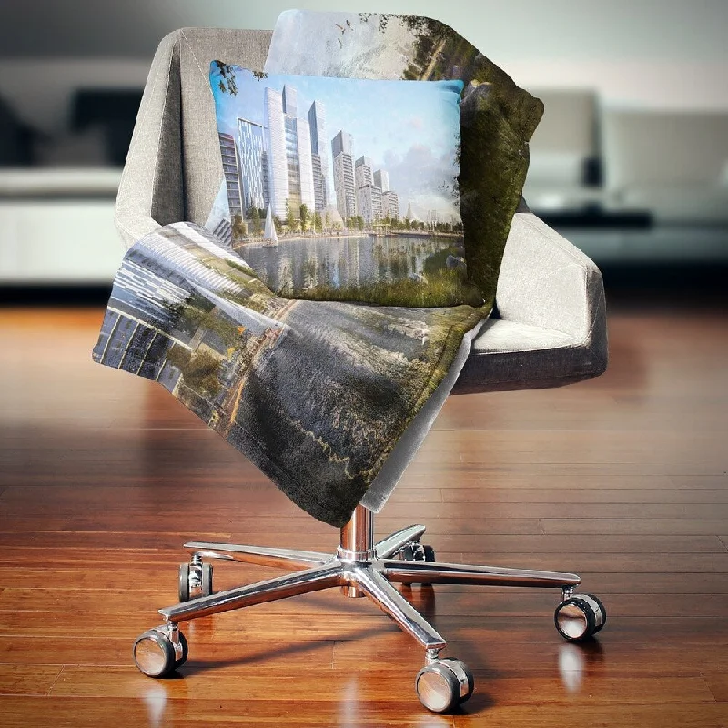 Mohair blankets with a unique sheen and softnessLinen blankets with a rustic and textured lookDesignart 'Residential Complex' Cityscape Photography Throw Blanket