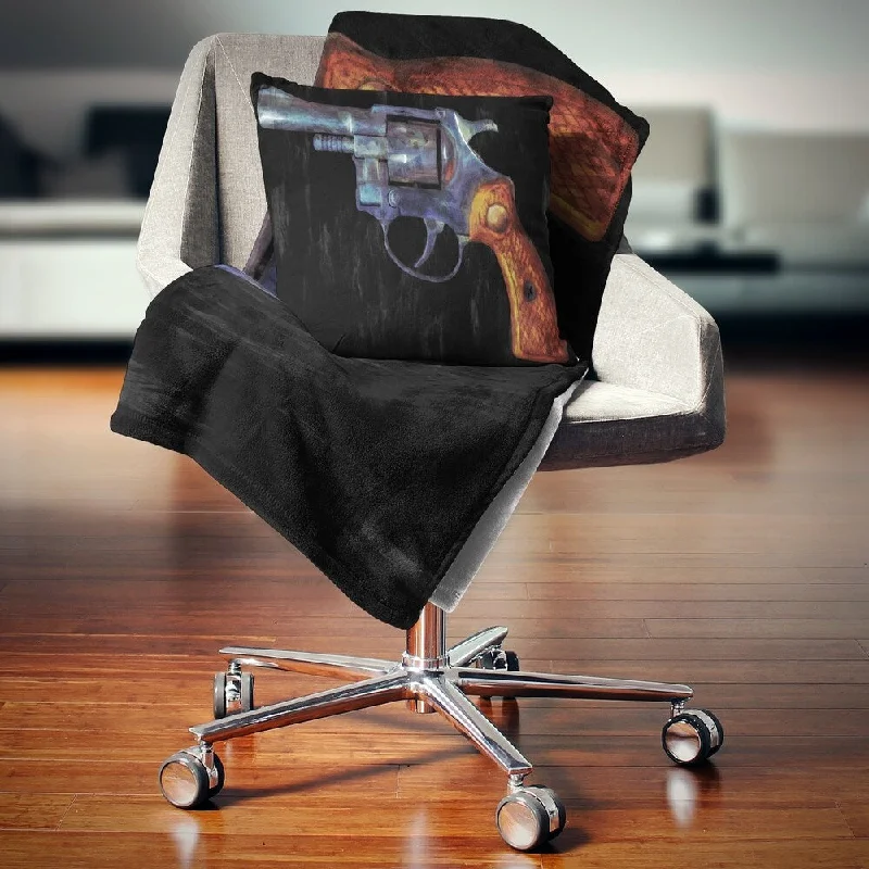 Queen - size blankets for standard - sized bedsBamboo fiber blankets with natural antibacterial propertiesDesignart 'Retro Revolver' Vintage Revolver Painting Throw Blanket Queen - size blankets for standard - sized bedsBamboo fiber blankets with natural antibacterial propertiesDesignart 'Retro Revolver' Vintage Revolver Painting Throw Blanket