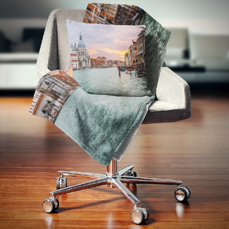 Acrylic blankets for a soft and affordable alternativeChenille blankets with a thick and fuzzy textureDesignart 'Santa Maria Della Salute' Cityscape Throw Blanket