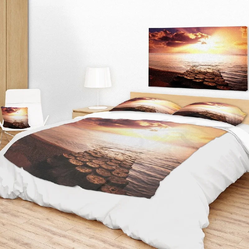 Wool blankets with natural warmth and insulationRecycled polyester blankets for an eco - conscious optionDesignart 'Stunning Beach with Old Bridge' Seascape Throw Blanket Wool blankets with natural warmth and insulationRecycled polyester blankets for an eco - conscious optionDesignart 'Stunning Beach with Old Bridge' Seascape Throw Blanket