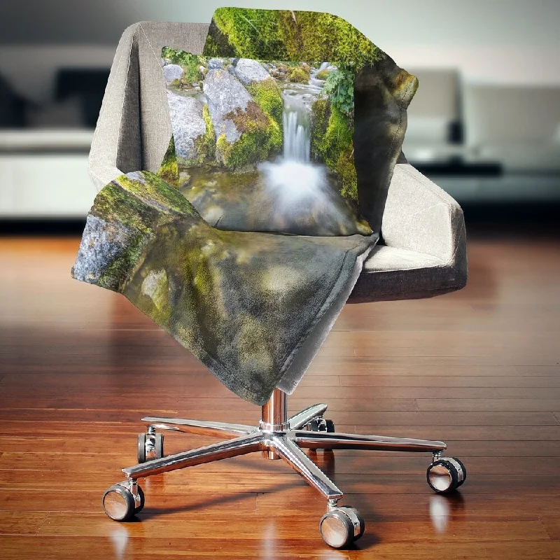Microfiber blankets that are durable and easy to care forAlpaca wool blankets for a hypoallergenic and warm optionDesignart 'Summer Water Stream' Landscape Photography Throw Blanket