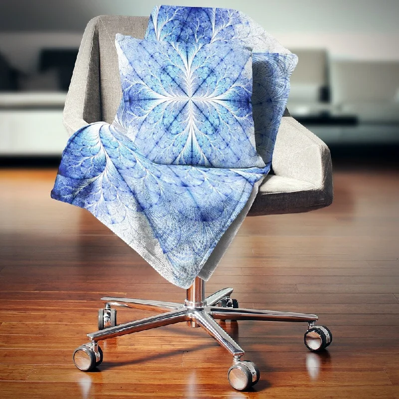 Acrylic blankets for a soft and affordable alternativeSynthetic fiber blend blankets for a budget - friendly choiceDesignart 'Symmetrical Light Blue Pattern' Floral Throw Blanket Acrylic blankets for a soft and affordable alternativeSynthetic fiber blend blankets for a budget - friendly choiceDesignart 'Symmetrical Light Blue Pattern' Floral Throw Blanket