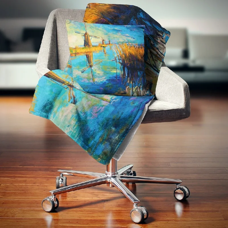 Linen blankets with a rustic and textured lookCotton blankets for breathability and a lightweight feelDesignart 'Windmills with Sky and Water' Landscape Fleece Throw Blanket Linen blankets with a rustic and textured lookCotton blankets for breathability and a lightweight feelDesignart 'Windmills with Sky and Water' Landscape Fleece Throw Blanket