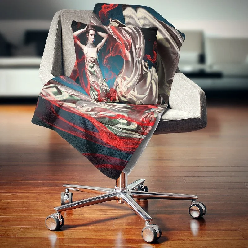 Synthetic fiber blend blankets for a budget - friendly choiceSynthetic fiber blend blankets for a budget - friendly choiceDesignart 'Woman in Long Fairy Dress' Abstract Portrait Throw Blanket