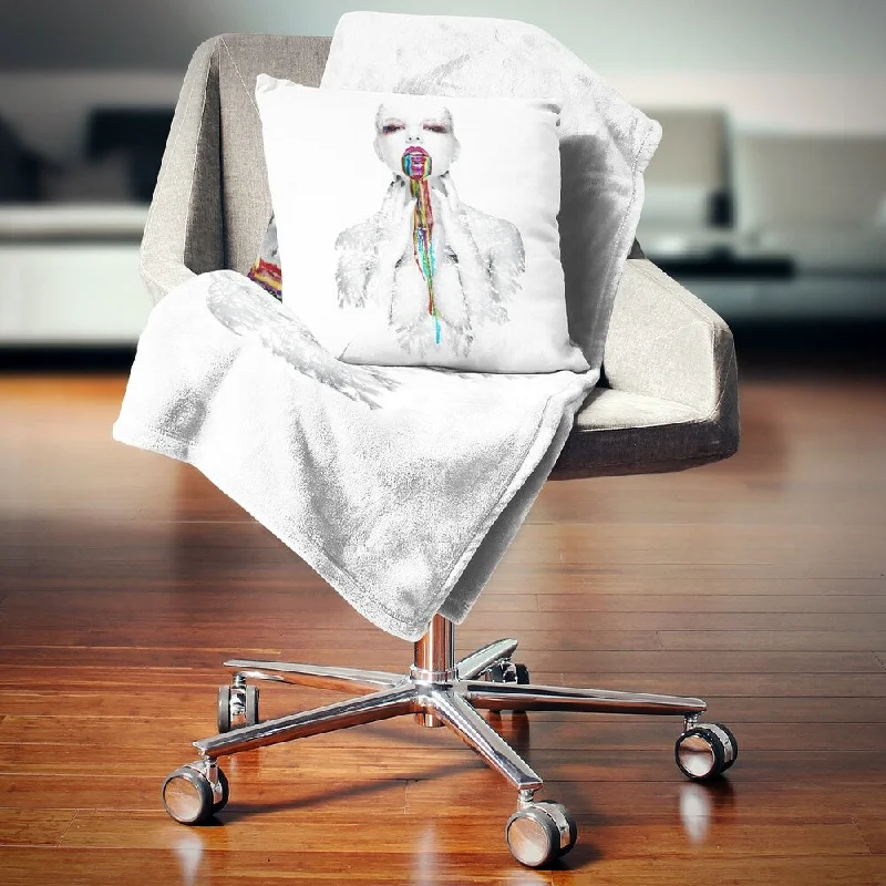 Cotton blankets for breathability and a lightweight feelCashmere blankets for ultimate softness and luxuryDesignart 'Woman With Creative Bright Make Up' Portrait Throw Blanket Cotton blankets for breathability and a lightweight feelCashmere blankets for ultimate softness and luxuryDesignart 'Woman With Creative Bright Make Up' Portrait Throw Blanket