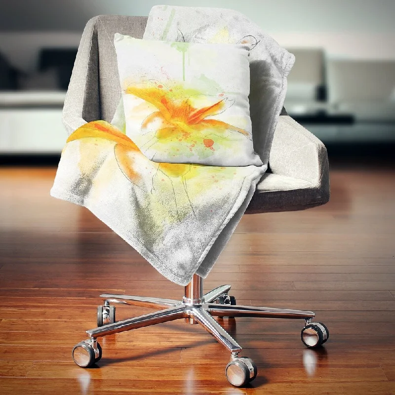 Alpaca wool blankets for a hypoallergenic and warm optionRayon from bamboo blankets for a silky and breathable feelDesignart 'Yellow Red Flower with Color Splashes' Floral Throw Blanket Alpaca wool blankets for a hypoallergenic and warm optionRayon from bamboo blankets for a silky and breathable feelDesignart 'Yellow Red Flower with Color Splashes' Floral Throw Blanket