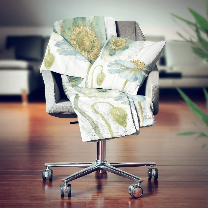 Alpaca wool blankets for a hypoallergenic and warm optionLinen blankets with a rustic and textured lookDesignart'My Greenhouse Flowers II'Traditional Throw Blanket - 71x59