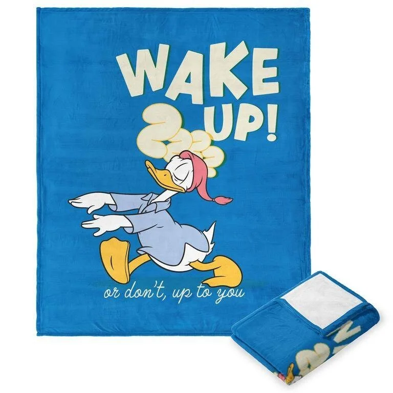 Microfiber blankets that are durable and easy to care forAcrylic blankets for a soft and affordable alternativeDisney Donald Duck Wake Up Silk Touch Throw