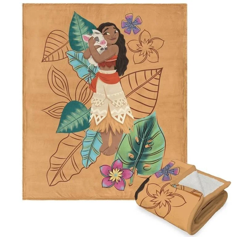 Fleece blankets for a cozy and plush textureMohair blankets with a unique sheen and softnessDisney Moana Silk Touch Sherpa Throw Blanket