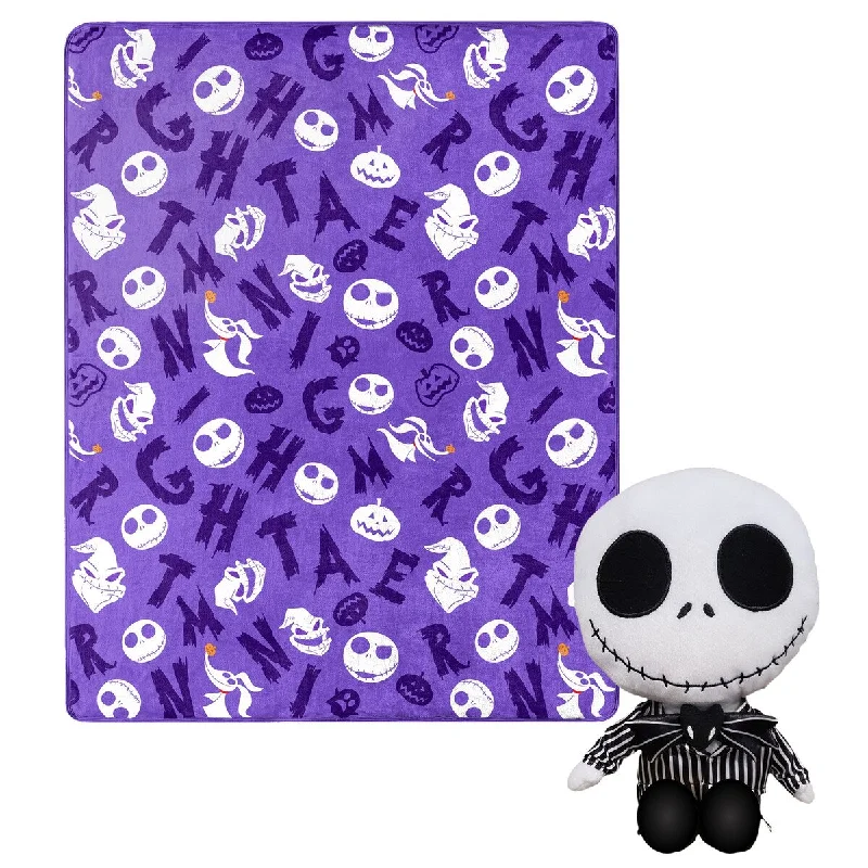 Synthetic fiber blend blankets for a budget - friendly choiceCotton blankets for breathability and a lightweight feelDisney Nightmare Before Christmas Silk Touch Throw Blanket with Hugger Set Synthetic fiber blend blankets for a budget - friendly choiceCotton blankets for breathability and a lightweight feelDisney Nightmare Before Christmas Silk Touch Throw Blanket with Hugger Set