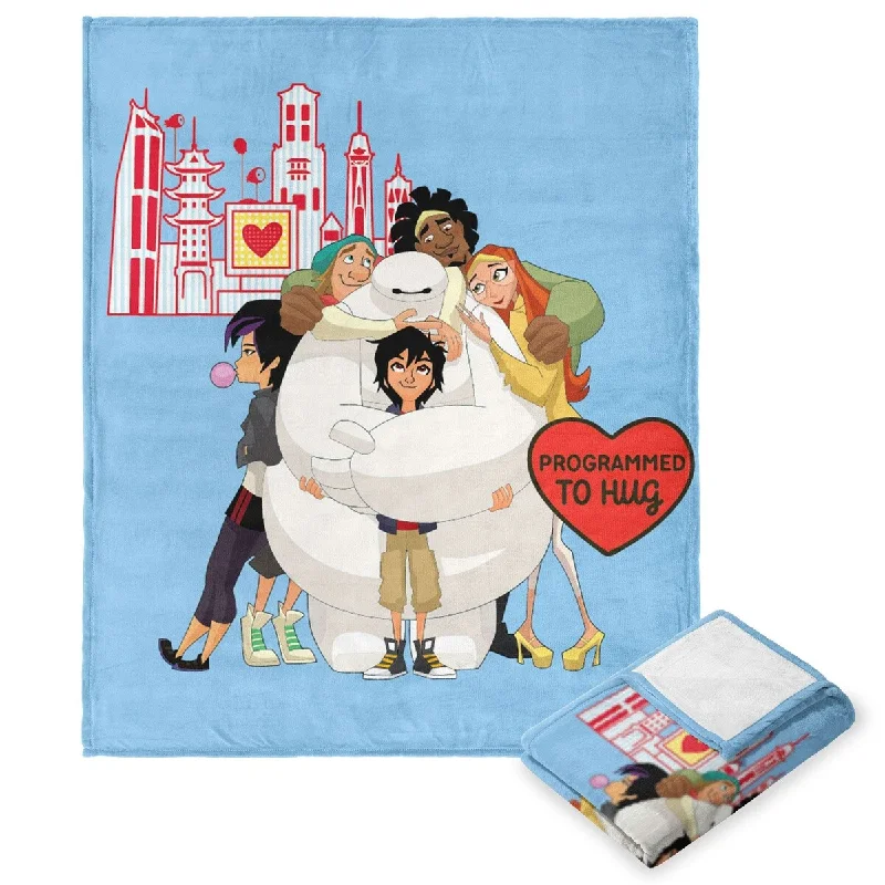 Microfiber blankets that are durable and easy to care forLinen blankets with a rustic and textured lookDisney Pixar Big Hero Programmed To Hug Silk Touch Throw Blanket