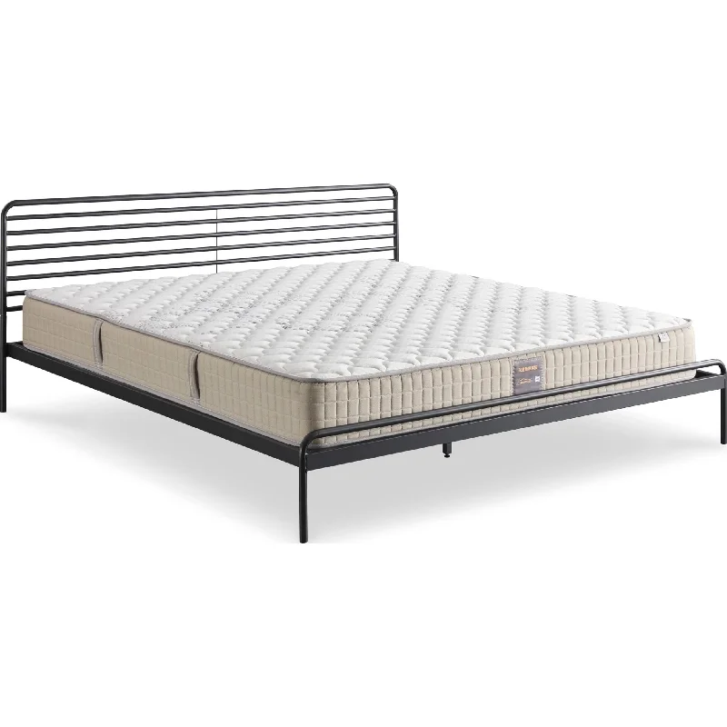 Wool - filled mattresses for natural insulation and moisture - wickingMemory foam mattresses for pressure relief and contouringDonasteen King Platform Bed - Black Wool - filled mattresses for natural insulation and moisture - wickingMemory foam mattresses for pressure relief and contouringDonasteen King Platform Bed - Black