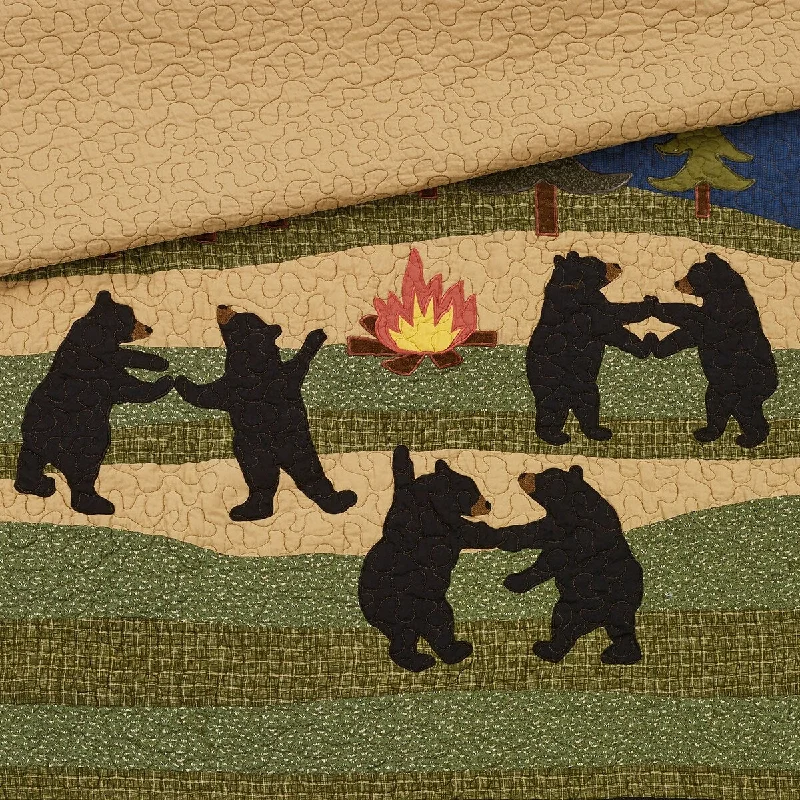 Recycled polyester blankets for an eco - conscious optionCotton blankets for breathability and a lightweight feelDonna Sharp's Bear Dance Throw Recycled polyester blankets for an eco - conscious optionCotton blankets for breathability and a lightweight feelDonna Sharp's Bear Dance Throw