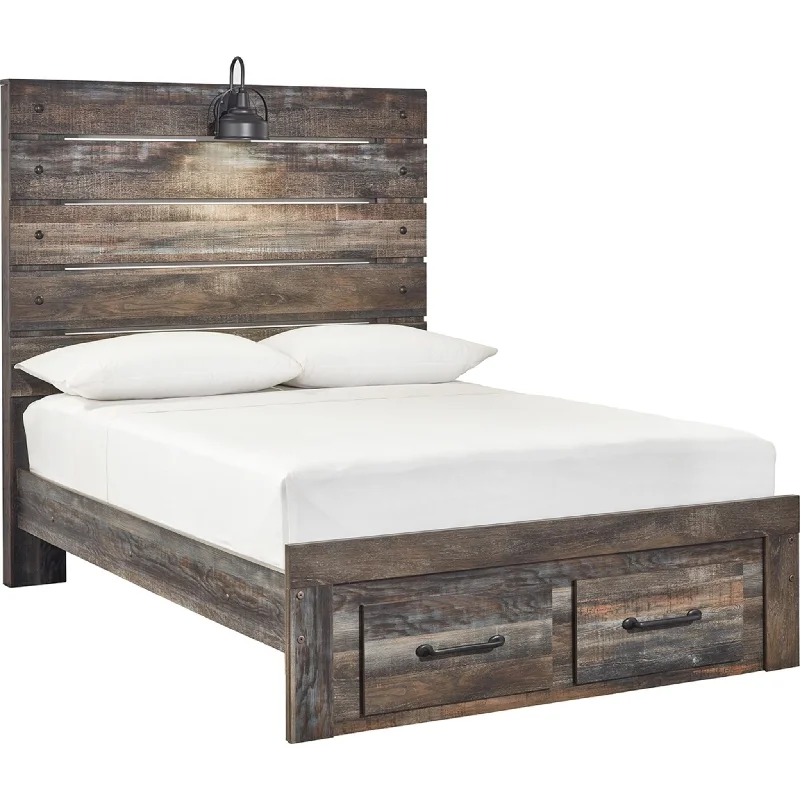 King - size mattresses for spacious master bedroomsQueen - size mattresses for couples and standard bedroomsDrystan Full Panel Bed with Footboard Storage King - size mattresses for spacious master bedroomsQueen - size mattresses for couples and standard bedroomsDrystan Full Panel Bed with Footboard Storage