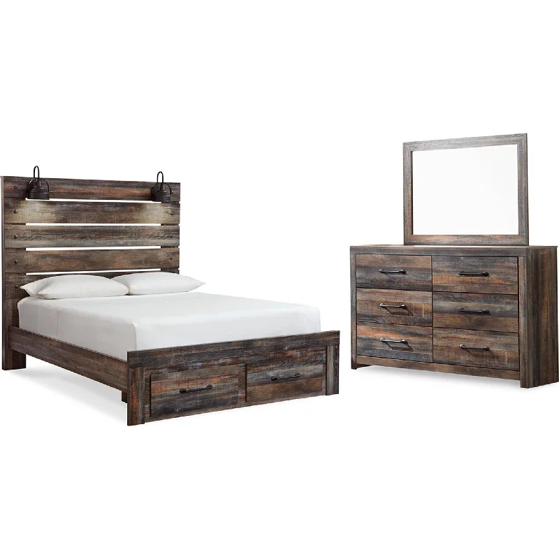 Innerspring mattresses with coil counts for supportKing - size mattresses for spacious master bedroomsDrystan 5 Piece Queen Storage Bedroom - Multi Innerspring mattresses with coil counts for supportKing - size mattresses for spacious master bedroomsDrystan 5 Piece Queen Storage Bedroom - Multi