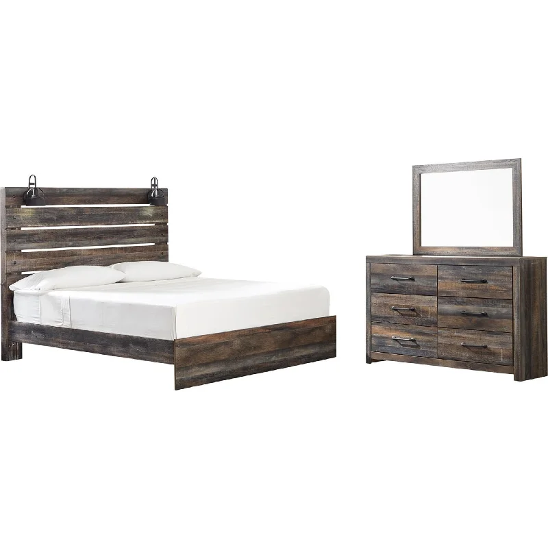 Innerspring mattresses with coil counts for supportNatural latex and organic cotton blend mattressesDrystan 5 Piece King Panel Bedroom - Multi Innerspring mattresses with coil counts for supportNatural latex and organic cotton blend mattressesDrystan 5 Piece King Panel Bedroom - Multi