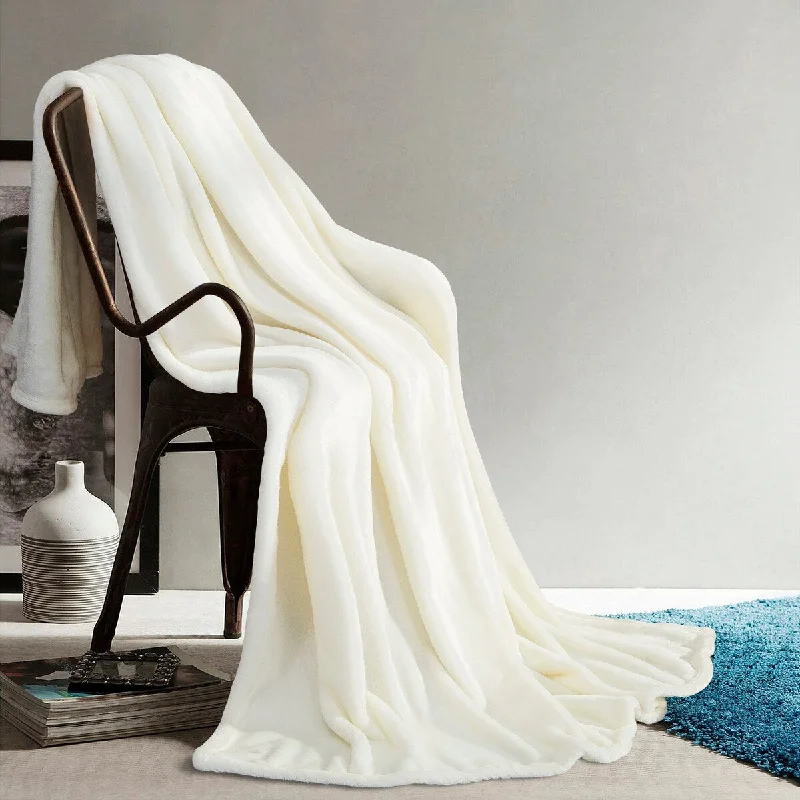 King - size blankets to cover large beds comfortablyQueen - size blankets for standard - sized bedsElle Decor Silky Soft Throws for Couch Sofa and Bed