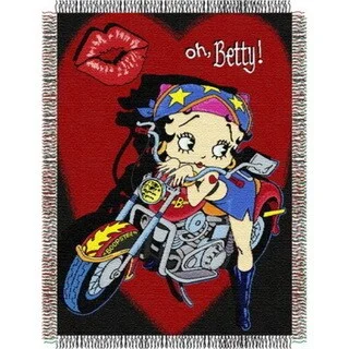 Cotton blankets for breathability and a lightweight feelRecycled polyester blankets for an eco - conscious optionENT 051 Biker Betty Boop