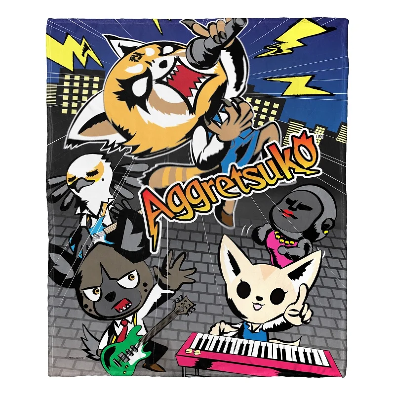 Fleece blankets for a cozy and plush textureCotton blankets for breathability and a lightweight feelENT 236 Aggretsuko, Metal Band Silk Touch Throw Blanket Fleece blankets for a cozy and plush textureCotton blankets for breathability and a lightweight feelENT 236 Aggretsuko, Metal Band Silk Touch Throw Blanket