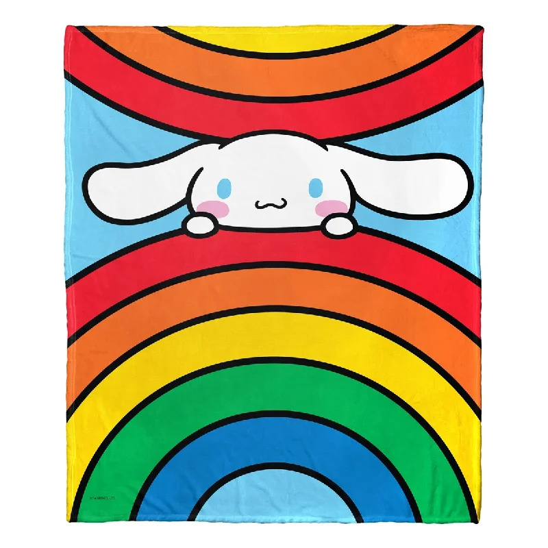 Fleece blankets for a cozy and plush textureMicrofiber blankets that are durable and easy to care forENT 236 Cinnamoroll, Rainbow Roll Silk Touch Throw Blanket Fleece blankets for a cozy and plush textureMicrofiber blankets that are durable and easy to care forENT 236 Cinnamoroll, Rainbow Roll Silk Touch Throw Blanket