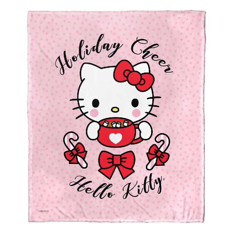 Queen - size blankets for standard - sized bedsAlpaca wool blankets for a hypoallergenic and warm optionENT 236 Hello Kitty, Cocoa Cutie Silk Touch Throw Blanket