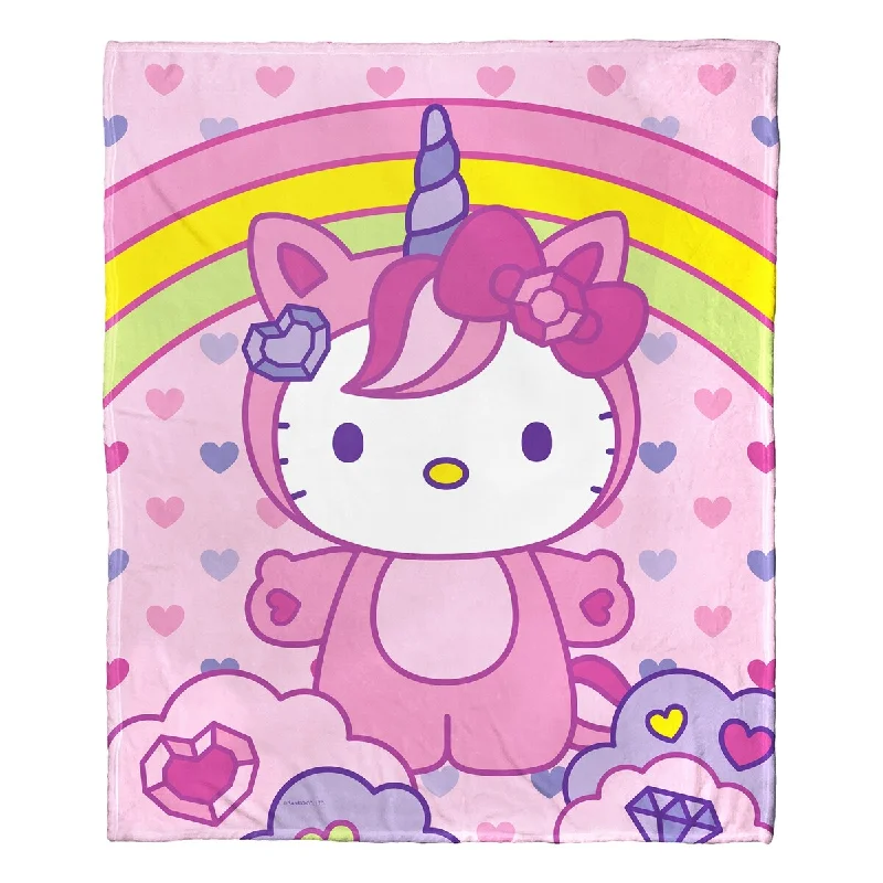 Fleece blankets for a cozy and plush textureWool blankets with natural warmth and insulationENT 236 Hello Kitty, Love And Unicorns Silk Touch Throw Blanket