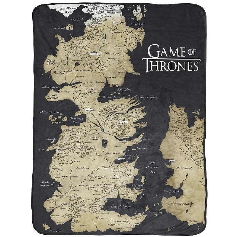 Bamboo fiber blankets with natural antibacterial propertiesCashmere blankets for ultimate softness and luxuryGame of Thrones Westeros 46"x 60" Throw Blanket