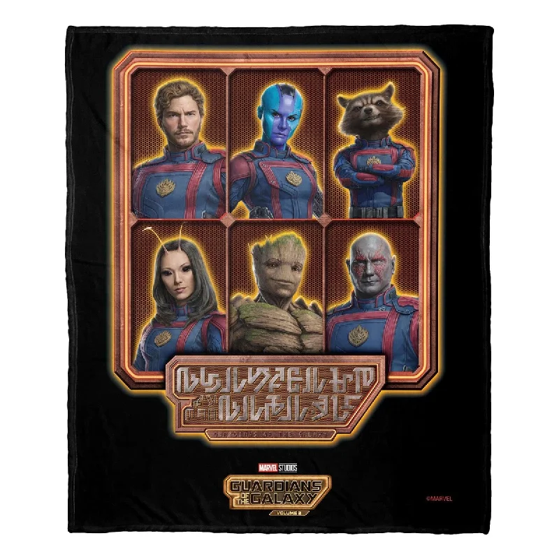 Queen - size blankets for standard - sized bedsRecycled polyester blankets for an eco - conscious optionMarvel Guardians Of The Galaxy 3 The Guardians Silk Touch Throw