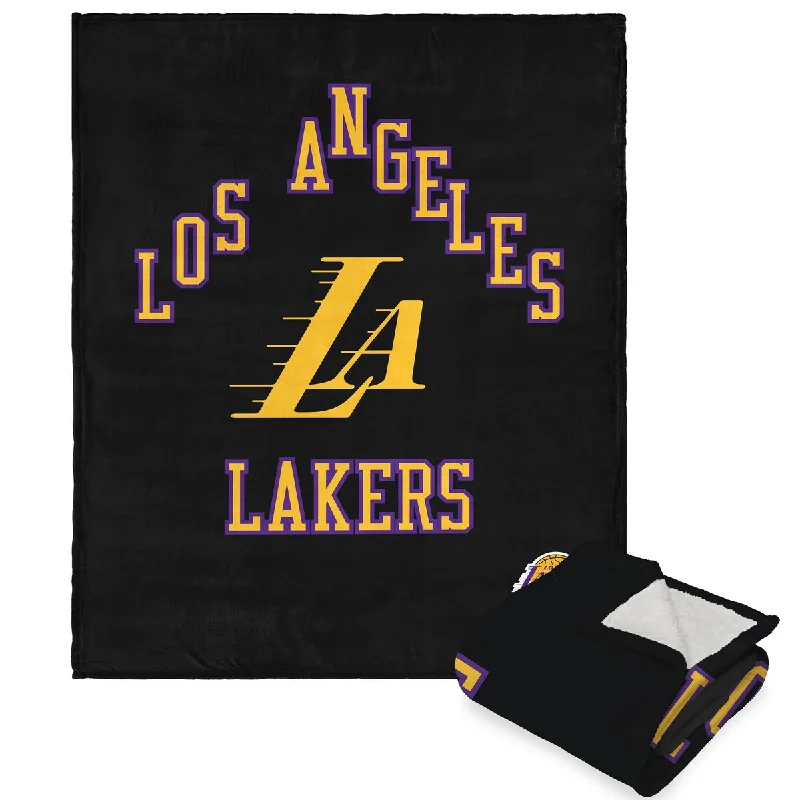 Synthetic fiber blend blankets for a budget - friendly choiceCotton blankets for breathability and a lightweight feelNBA City Edition 23-24 Lakers Silk Touch Sherpa Throw