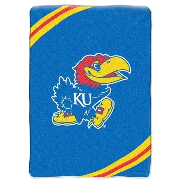 Rayon from bamboo blankets for a silky and breathable feelKing - size blankets to cover large beds comfortablyNCAA University of Kansas Jayhawks Raschel Force Throw