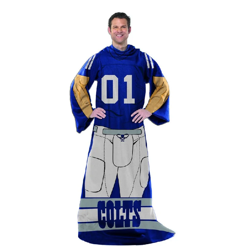 Cashmere blankets for ultimate softness and luxuryRecycled polyester blankets for an eco - conscious optionNFL 024 Colts Uniform Comfy Throw