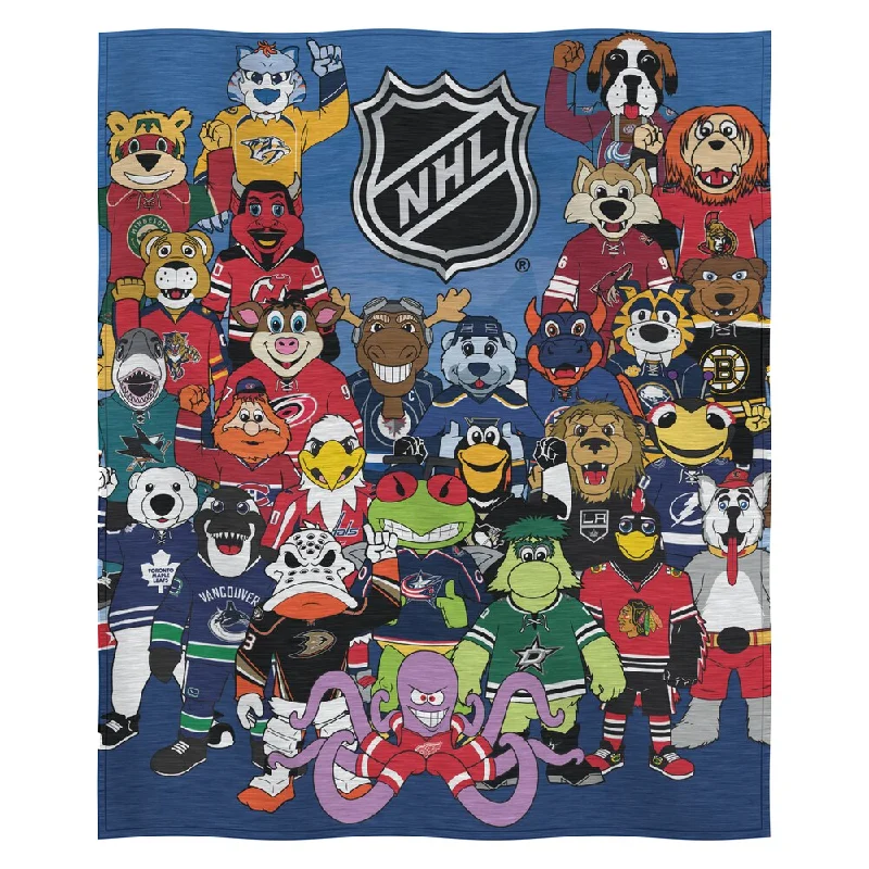 Acrylic blankets for a soft and affordable alternativeRecycled polyester blankets for an eco - conscious optionNHL 099 ASG Mascot Sweatshirt Throw