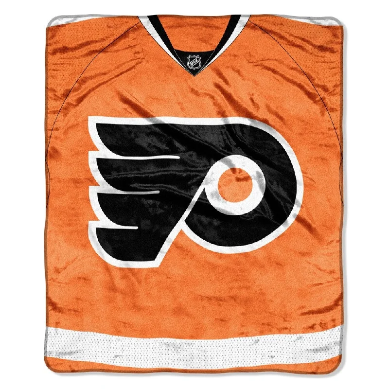 Cashmere blankets for ultimate softness and luxuryRecycled polyester blankets for an eco - conscious optionNHL Raschel 0701 Flyers Jersey Throw