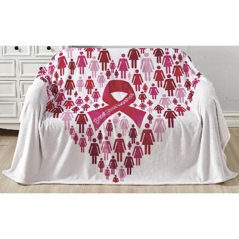 Chenille blankets with a thick and fuzzy textureSynthetic fiber blend blankets for a budget - friendly choicePinktober Micro plush Breast Cancer Awareness 50" X 70" Throw Blanket Chenille blankets with a thick and fuzzy textureSynthetic fiber blend blankets for a budget - friendly choicePinktober Micro plush Breast Cancer Awareness 50" X 70" Throw Blanket