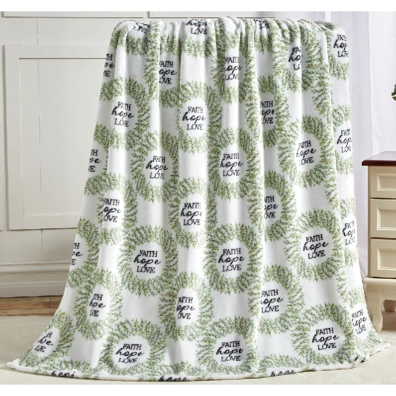 Silk blankets with a smooth and elegant touchMicrofiber blankets that are durable and easy to care forPrinted Throw (50" x 70") - Faith Hope Love Silk blankets with a smooth and elegant touchMicrofiber blankets that are durable and easy to care forPrinted Throw (50" x 70") - Faith Hope Love