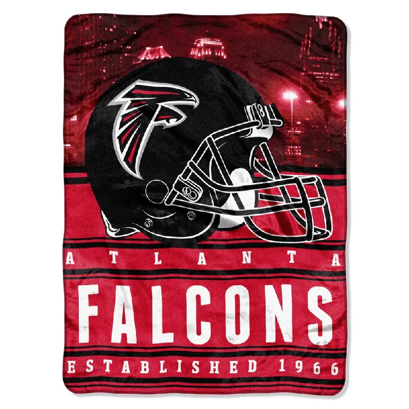 King - size blankets to cover large beds comfortablySilk blankets with a smooth and elegant touchThe Northwest Company NFL Atlanta Falcons Stacked Silk Touch Raschel Throw