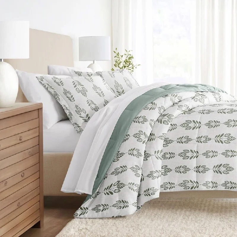 Cashmere blankets for ultimate softness and luxuryWool blankets with natural warmth and insulationTwin/TwinXL Floral Patterned Reversible Comforter Set Green