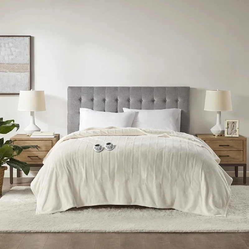 Cashmere blankets for ultimate softness and luxuryCotton blankets for breathability and a lightweight feelTwin Ultra Soft Heated Blanket Ivory