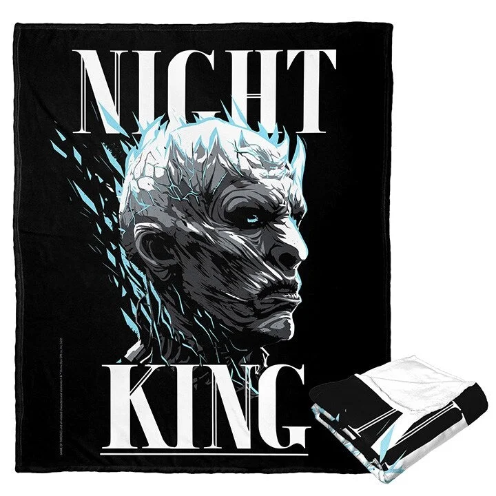 Mohair blankets with a unique sheen and softnessSynthetic fiber blend blankets for a budget - friendly choiceWB Game Of Thrones Night King Silk Touch Throw